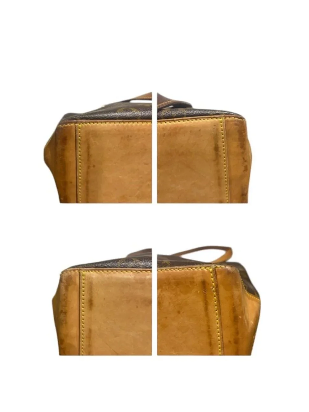 Louis Vuitton Monogram Cabas Piano Brown Leather Tote Bag